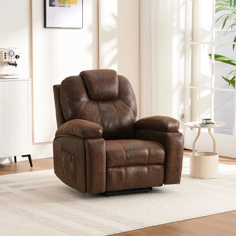 Fauteuil inclinable releveur électrique contemporain – Massage, Chaleur et Chargement USB
