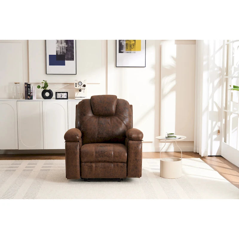 Fauteuil inclinable releveur électrique contemporain – Massage, Chaleur et Chargement USB