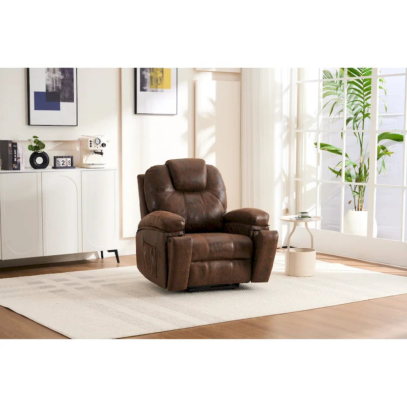 Fauteuil inclinable releveur électrique contemporain – Massage, Chaleur et Chargement USB