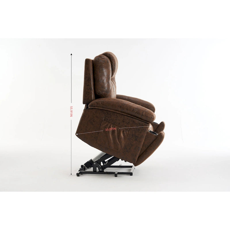 Fauteuil inclinable releveur électrique contemporain – Massage, Chaleur et Chargement USB