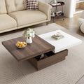 Table basse carrée avec plateau pivotant