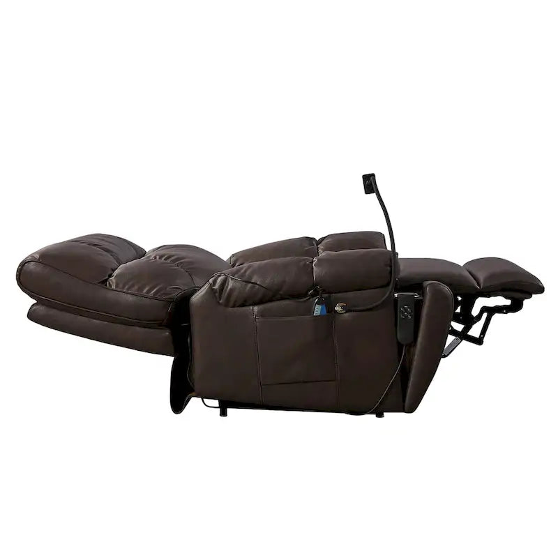 Fauteuil inclinable releveur – Deux moteurs, massage, chaleur, USB et support de téléphone, 136 kg