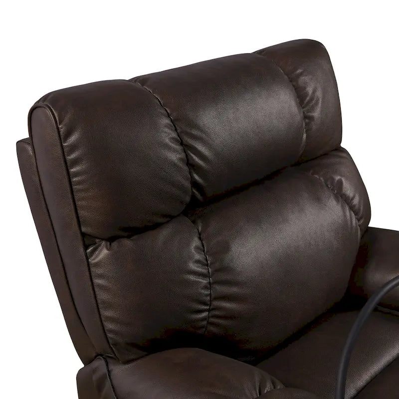 Fauteuil inclinable releveur – Deux moteurs, massage, chaleur, USB et support de téléphone, 136 kg