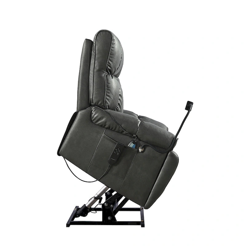 Fauteuil inclinable releveur – Deux moteurs, massage, chaleur, USB et support de téléphone, 136 kg