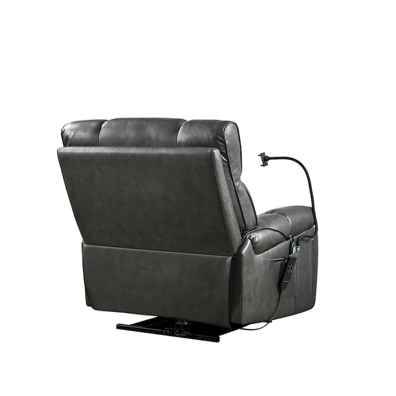 Fauteuil inclinable releveur – Deux moteurs, massage, chaleur, USB et support de téléphone, 136 kg