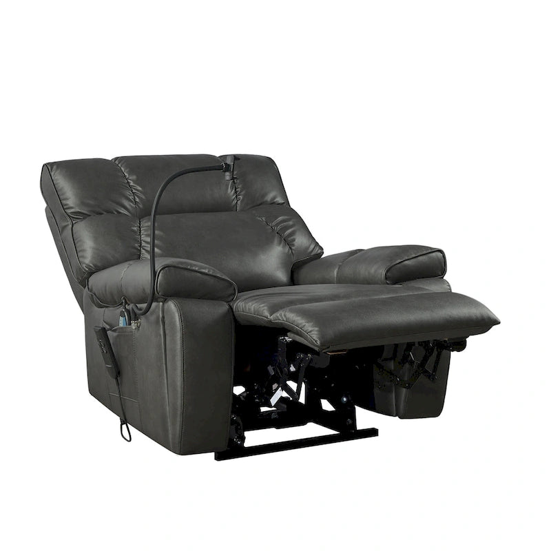 Fauteuil inclinable releveur – Deux moteurs, massage, chaleur, USB et support de téléphone, 136 kg