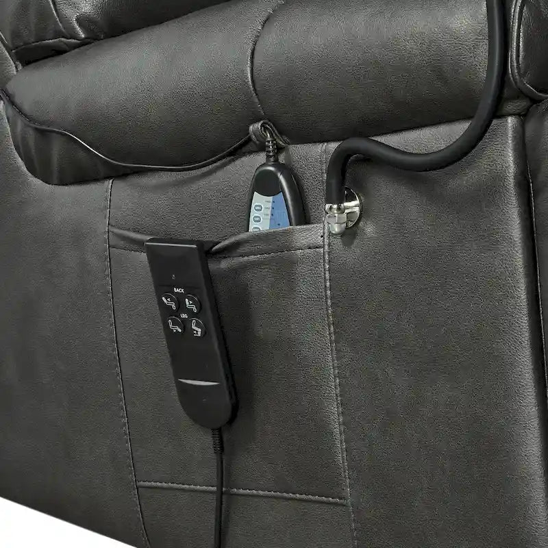 Fauteuil inclinable releveur – Deux moteurs, massage, chaleur, USB et support de téléphone, 136 kg