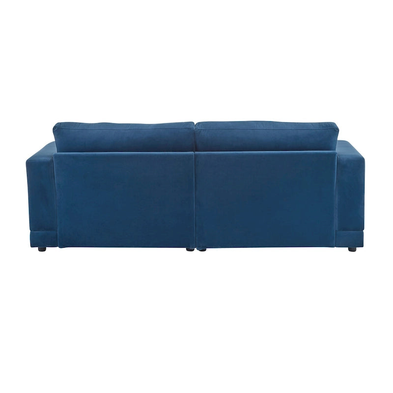Causeuse contemporaine à bras carrés – Rembourrage en polyester de 81 po avec coussins en mousse haute densité
