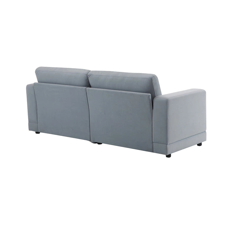 Causeuse contemporaine à bras carrés – Rembourrage en polyester de 81 po avec coussins en mousse haute densité