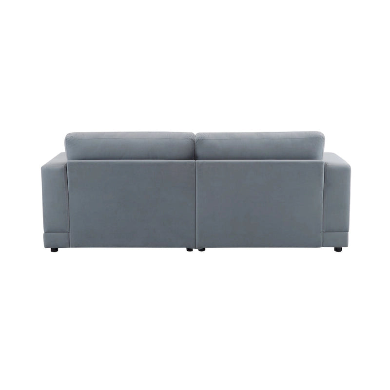 Causeuse contemporaine à bras carrés – Rembourrage en polyester de 81 po avec coussins en mousse haute densité