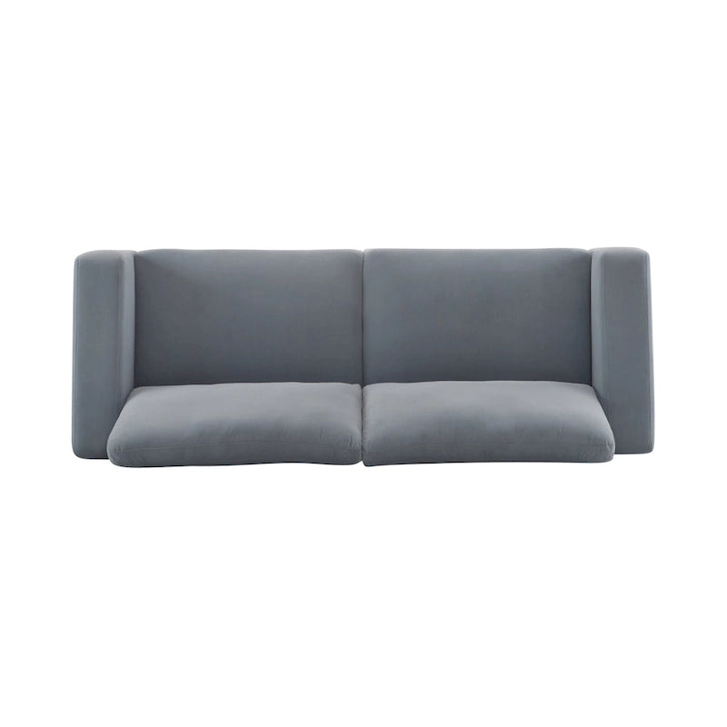 Causeuse contemporaine à bras carrés – Rembourrage en polyester de 81 po avec coussins en mousse haute densité