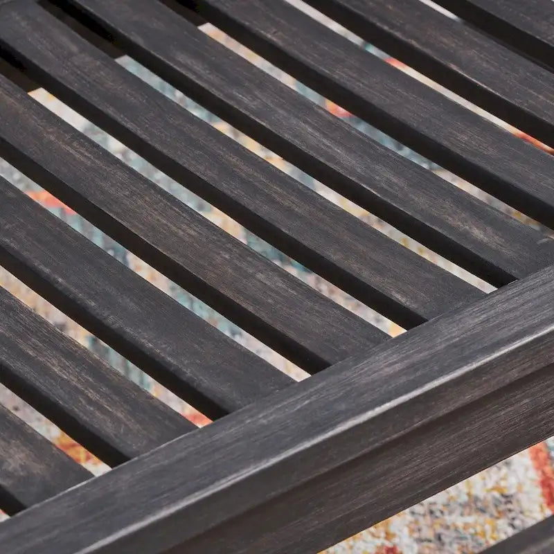 Causeuse à bascule en acacia de style ferme – Fabriquée à la main, 2 finitions