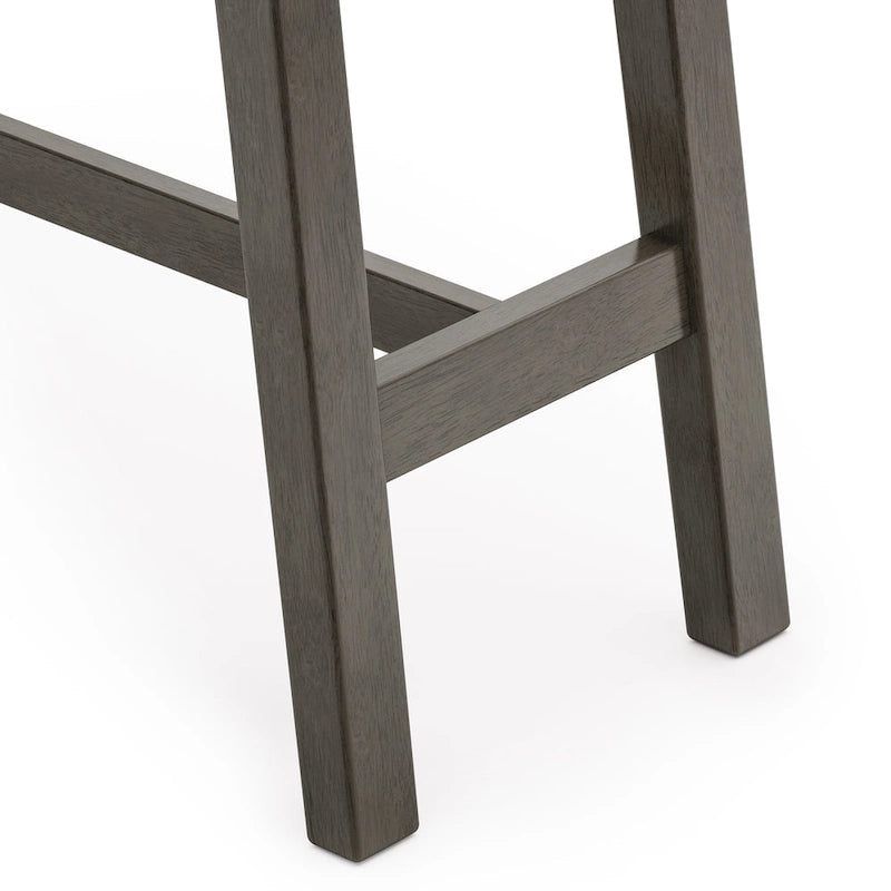 Table console Mid-Century Modern – Pieds en bois d'hévéa à cadre en Y avec plateau en bois