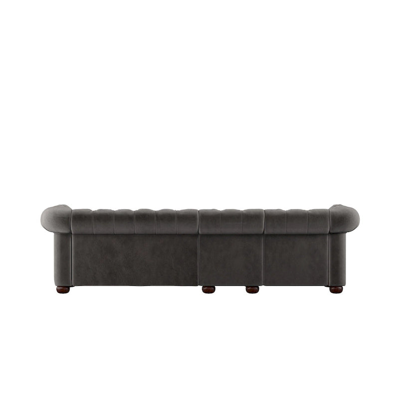 Canapé Classique – Gris Foncé, 4/5/6 places, Lin ou Velours