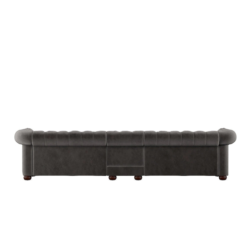 Canapé Classique – Gris Foncé, 4/5/6 places, Lin ou Velours