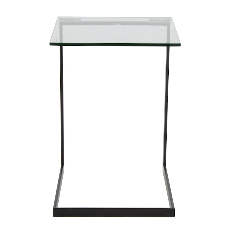 Table d'appoint rétro en verre