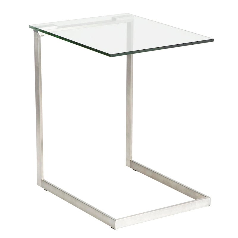 Table d'appoint rétro en verre