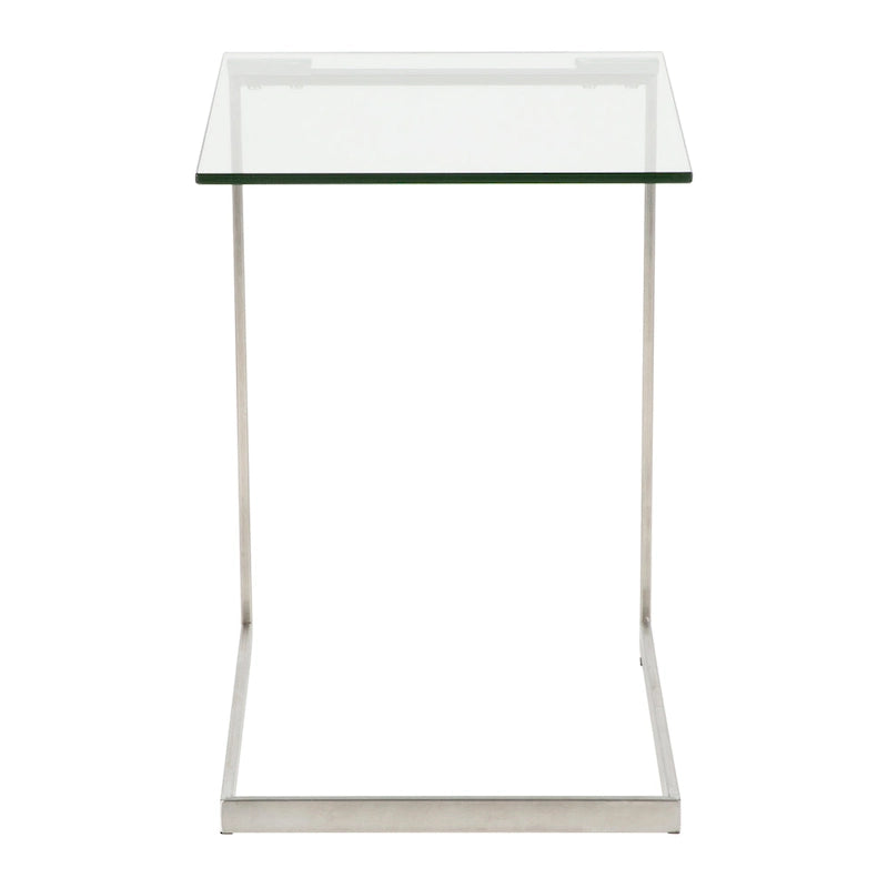 Table d'appoint rétro en verre