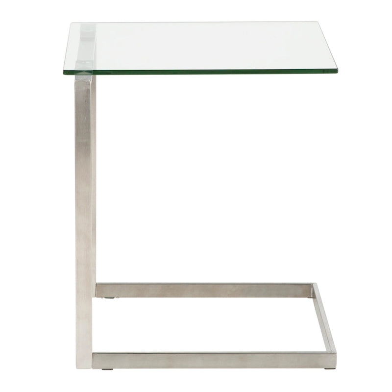 Table d'appoint rétro en verre