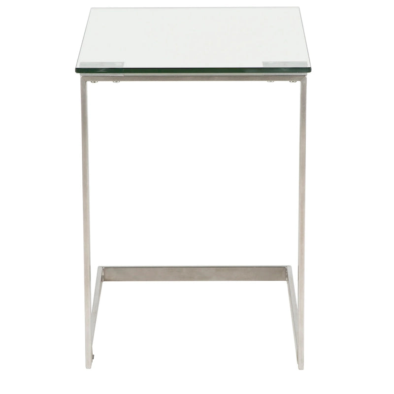 Table d'appoint rétro en verre
