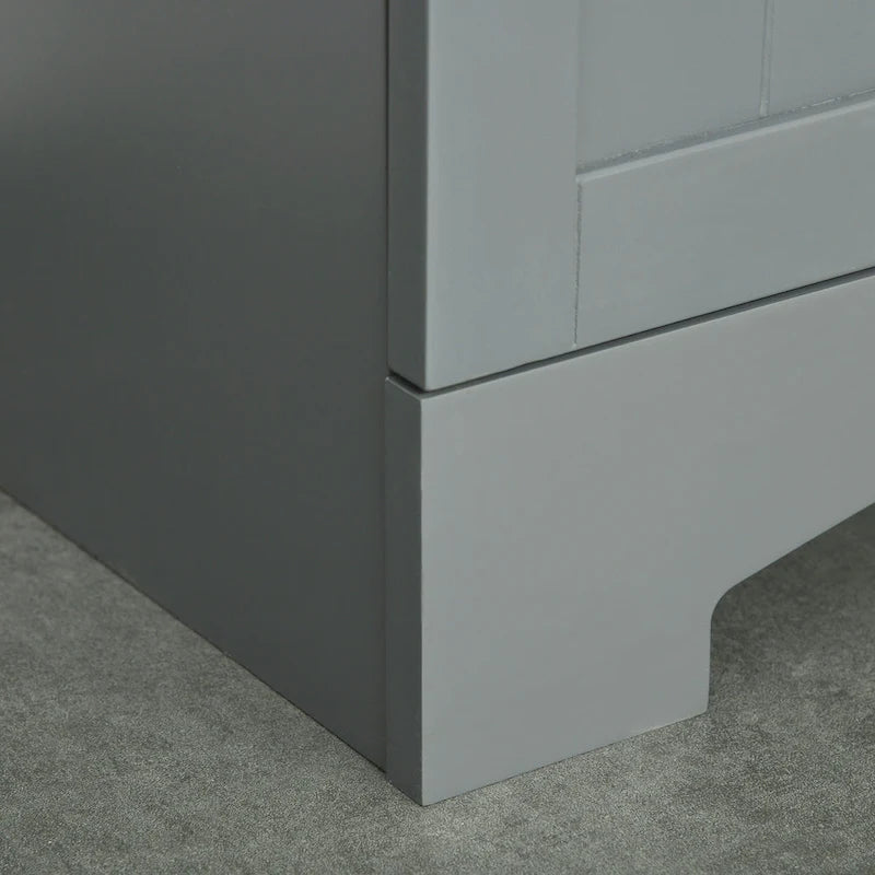 Buffet de cuisine contemporain – Armoire de rangement 178 cm avec portes vitrées et espace micro-ondes