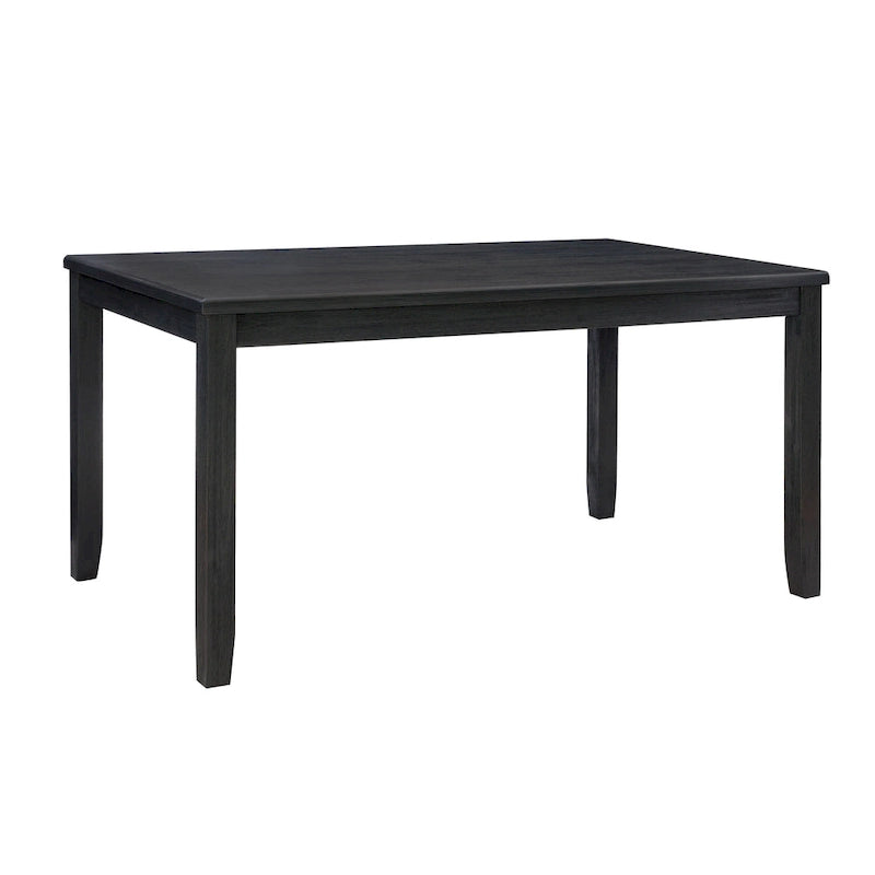 Table à manger de style ferme moderne – Acacia massif, 60 po, 6 places, fini gris délavé ou noir délavé