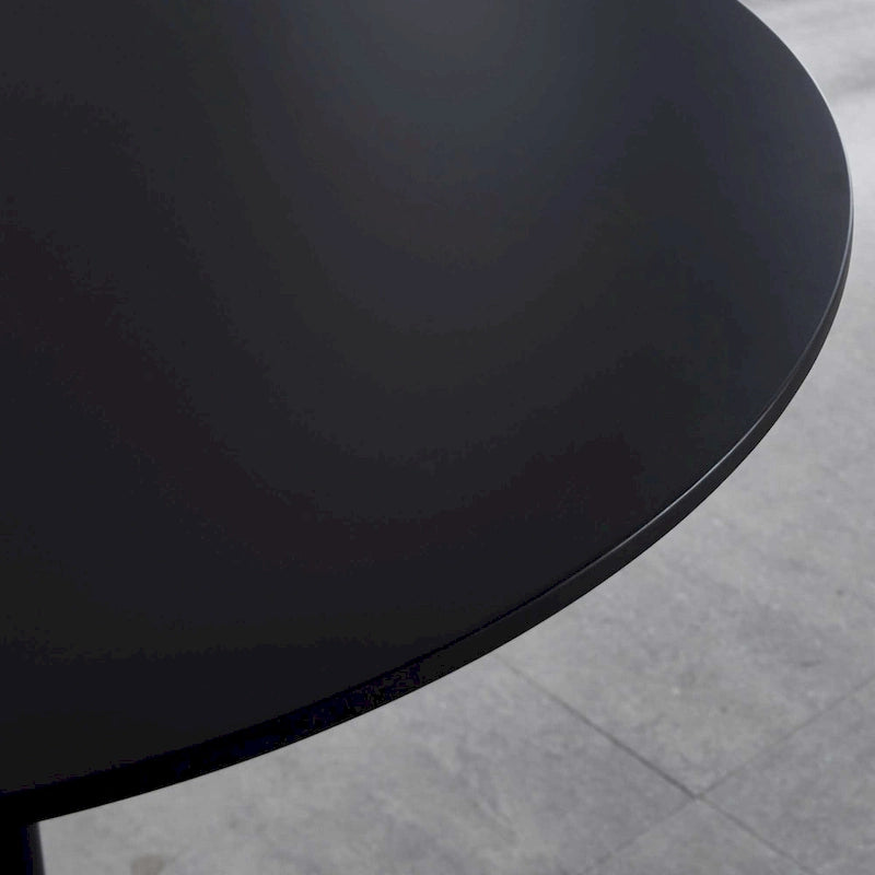 Table de salle à manger tulipe ronde de style Mid-Century – Plateau de 80 cm avec piètement en métal