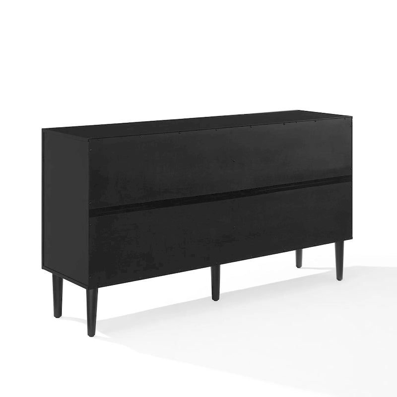 Buffet Mid-Century Modern – 157 cm, Pieds effilés et Quincaillerie en or brossé