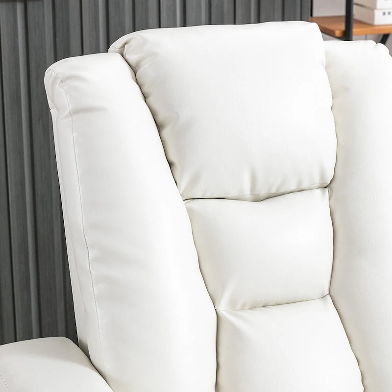 Fauteuil inclinable électrique contemporain pour home cinéma – Similicuir avec porte-gobelets et ports USB