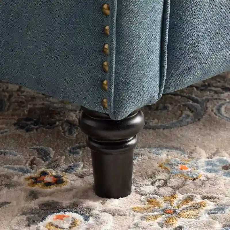 Fauteuil inclinable contemporain à pousser – Capitonnage diamant, garniture cloutée, 4 couleurs
