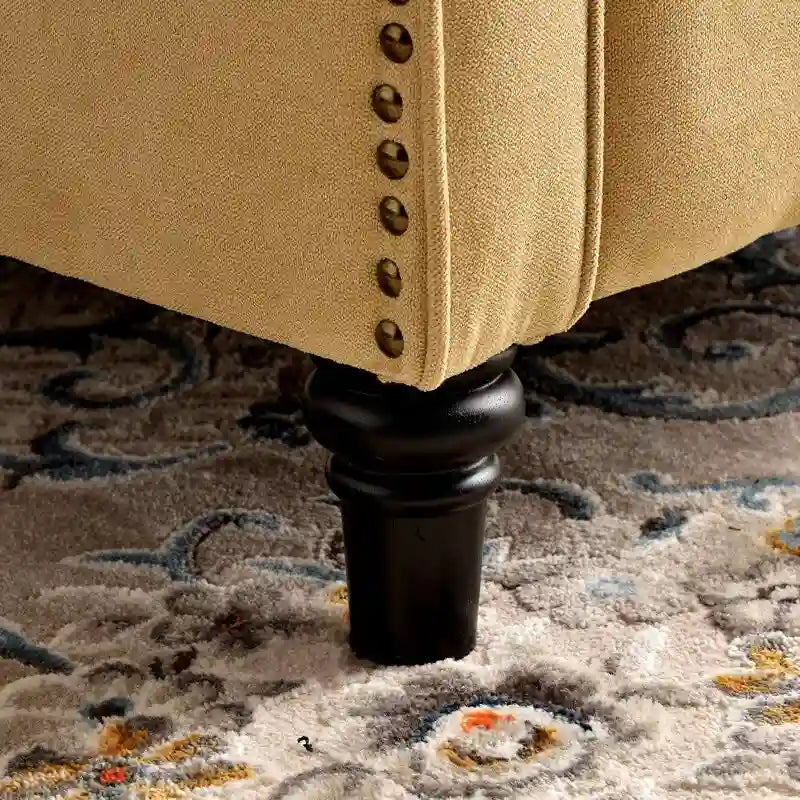 Fauteuil inclinable contemporain à pousser – Capitonnage diamant, garniture cloutée, 4 couleurs