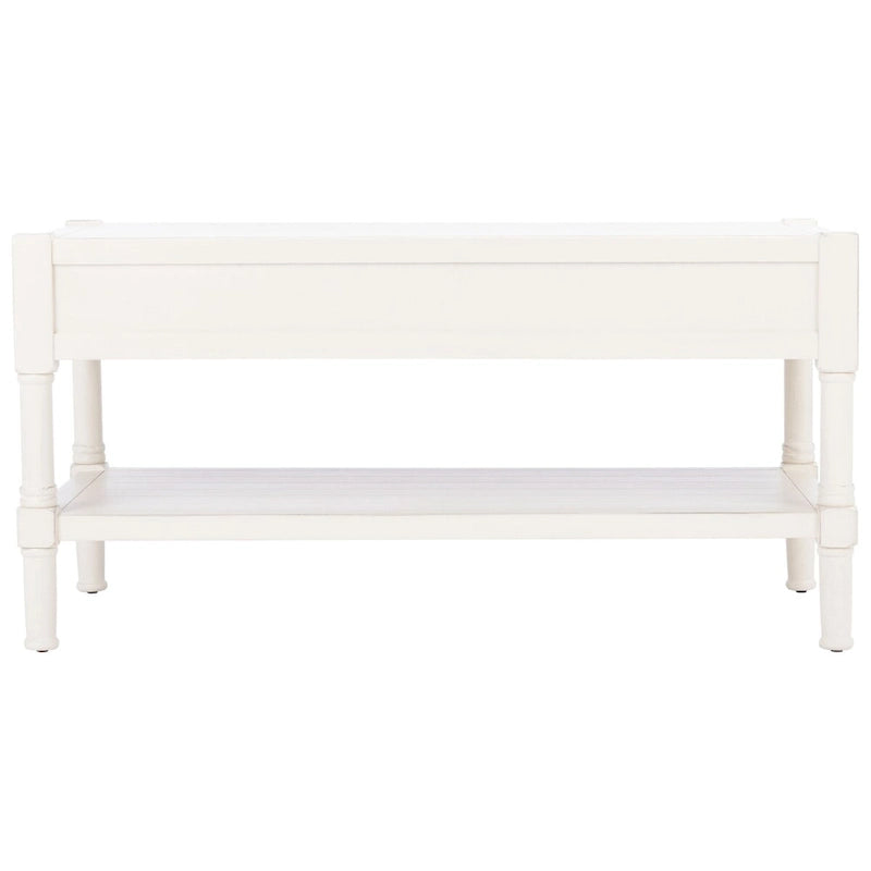 Table basse traditionnelle avec 2 tiroirs
