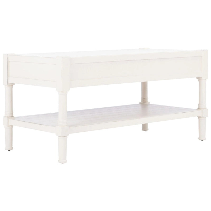 Table basse traditionnelle avec 2 tiroirs