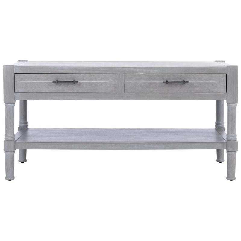 Table basse traditionnelle avec 2 tiroirs