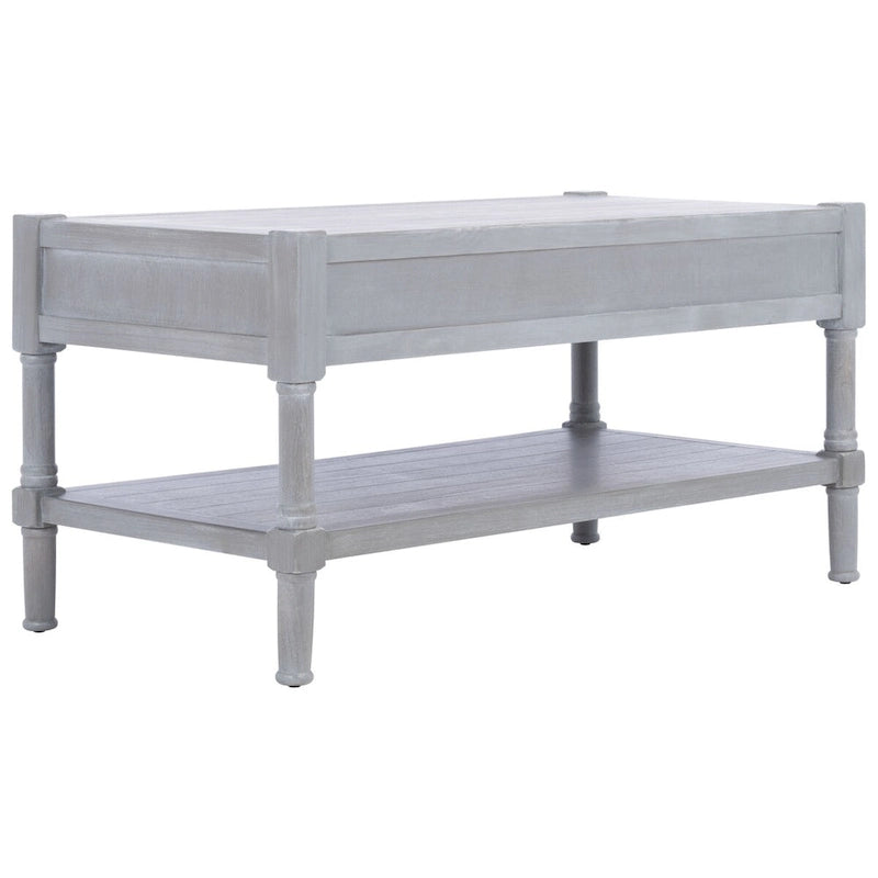 Table basse traditionnelle avec 2 tiroirs