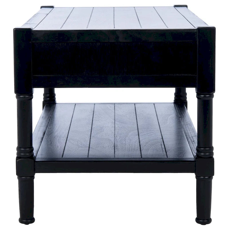 Table basse traditionnelle avec 2 tiroirs