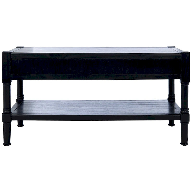 Table basse traditionnelle avec 2 tiroirs