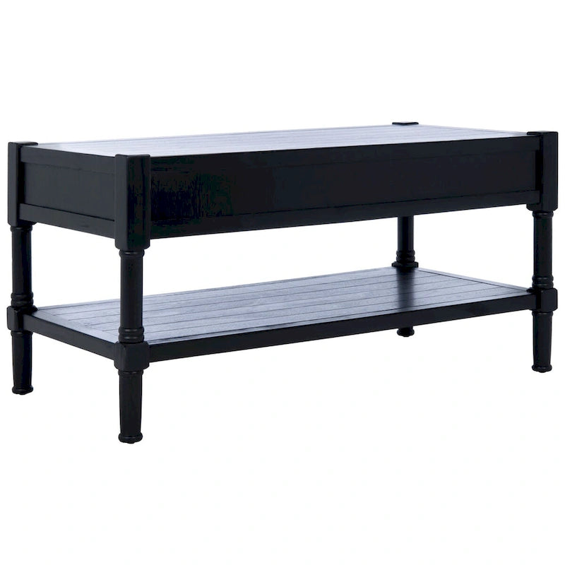 Table basse traditionnelle avec 2 tiroirs