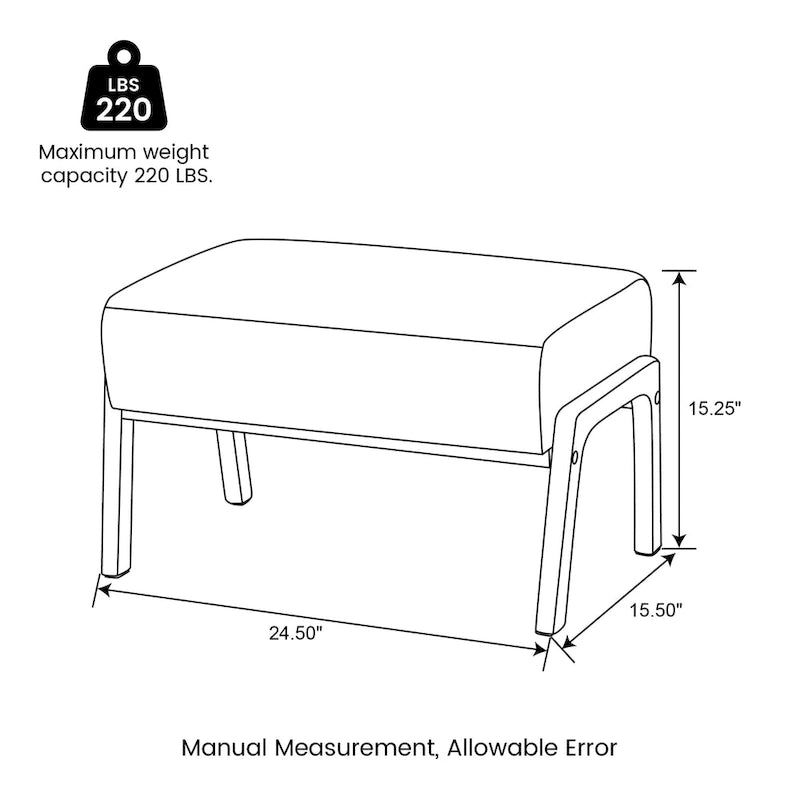 Tabouret d'appoint en similicuir style Mid-Century – Pieds évasés en hévéa, 4 coloris