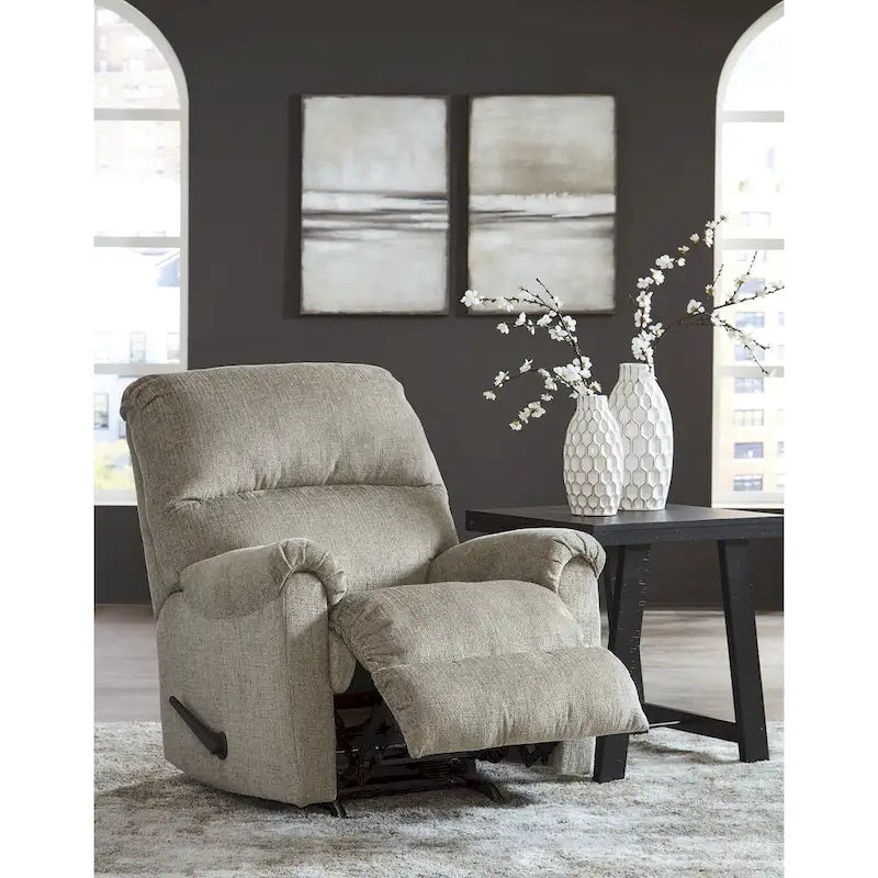 Fauteuil relax à bascule traditionnel – Inclinaison à levier avec coussins en mousse haute résilience