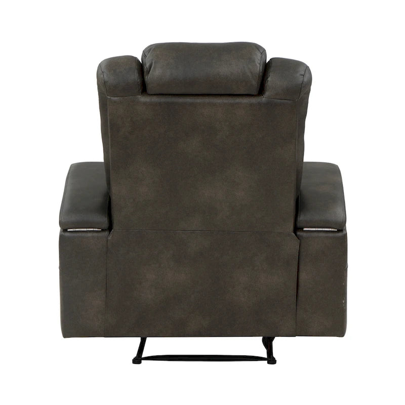 Fauteuil inclinable électrique – Similicuir, base LED, ports USB et porte-gobelets, capacité de 136 kg