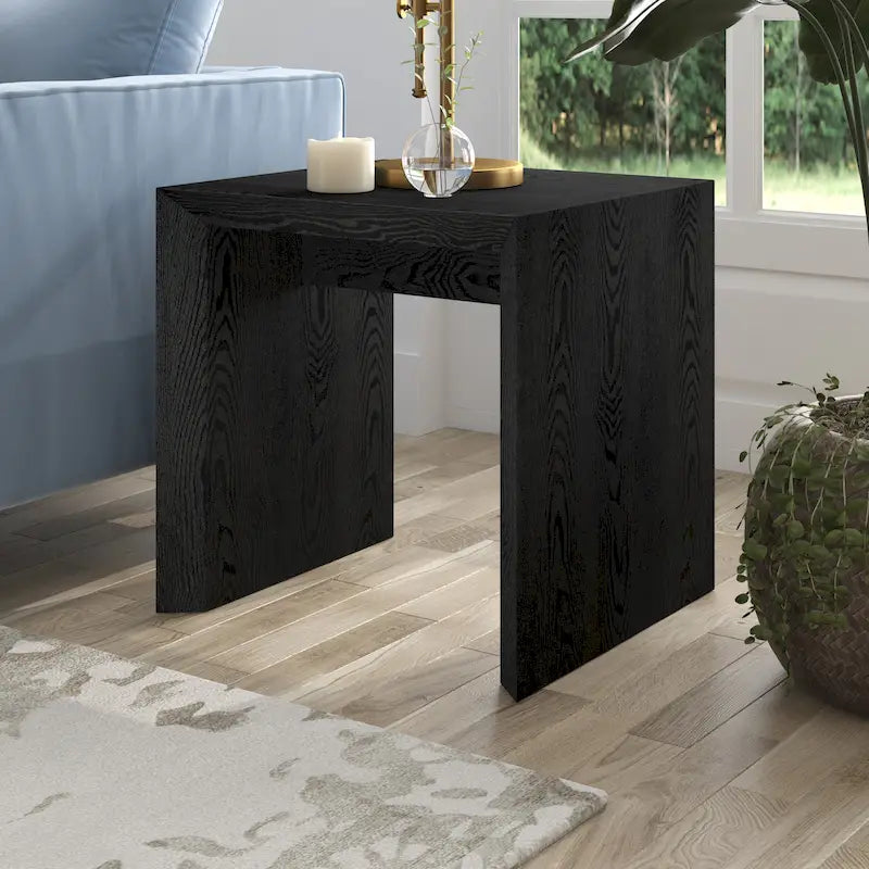 Table d'appoint contemporaine avec piètement luge