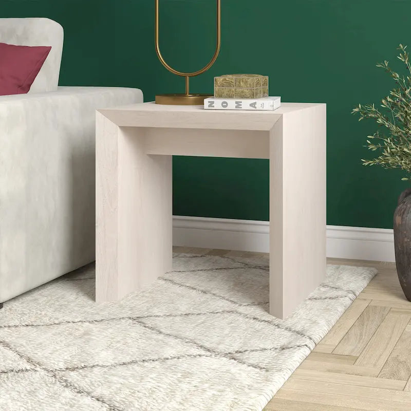 Table d'appoint contemporaine avec piètement luge