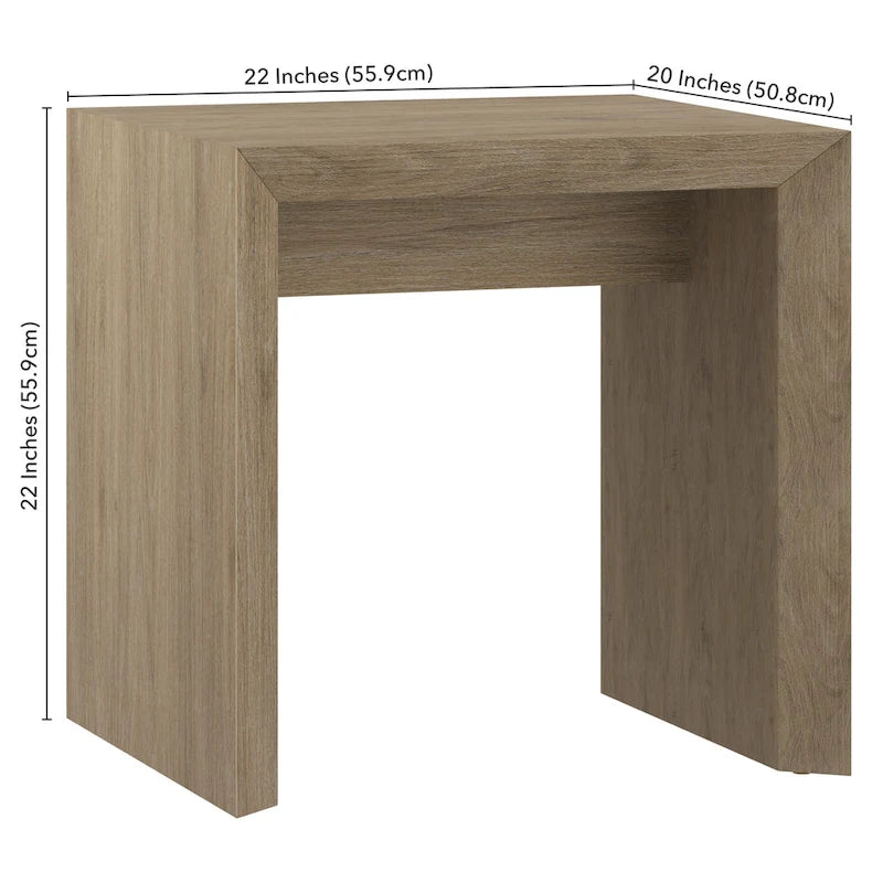 Table d'appoint contemporaine avec piètement luge