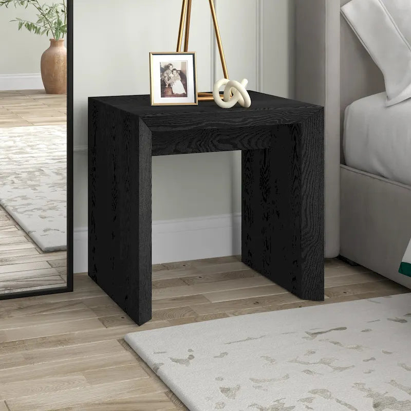 Table d'appoint contemporaine avec piètement luge