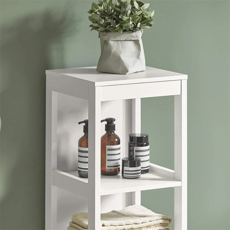 Armoire de rangement haute et étroite contemporaine – 2 tiroirs et étagères réglables
